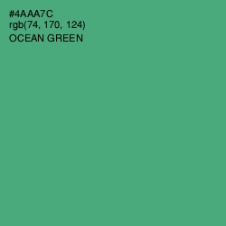 #4AAA7C - Ocean Green Color Image